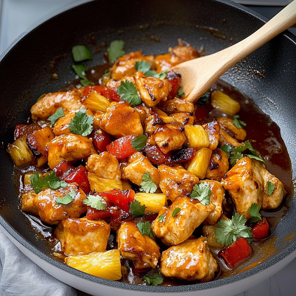 Recipe preparation for Pineapple chicken