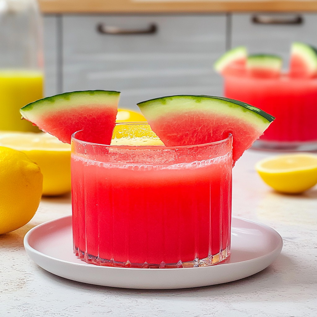 Recipe preparation for Watermelon Lemonade