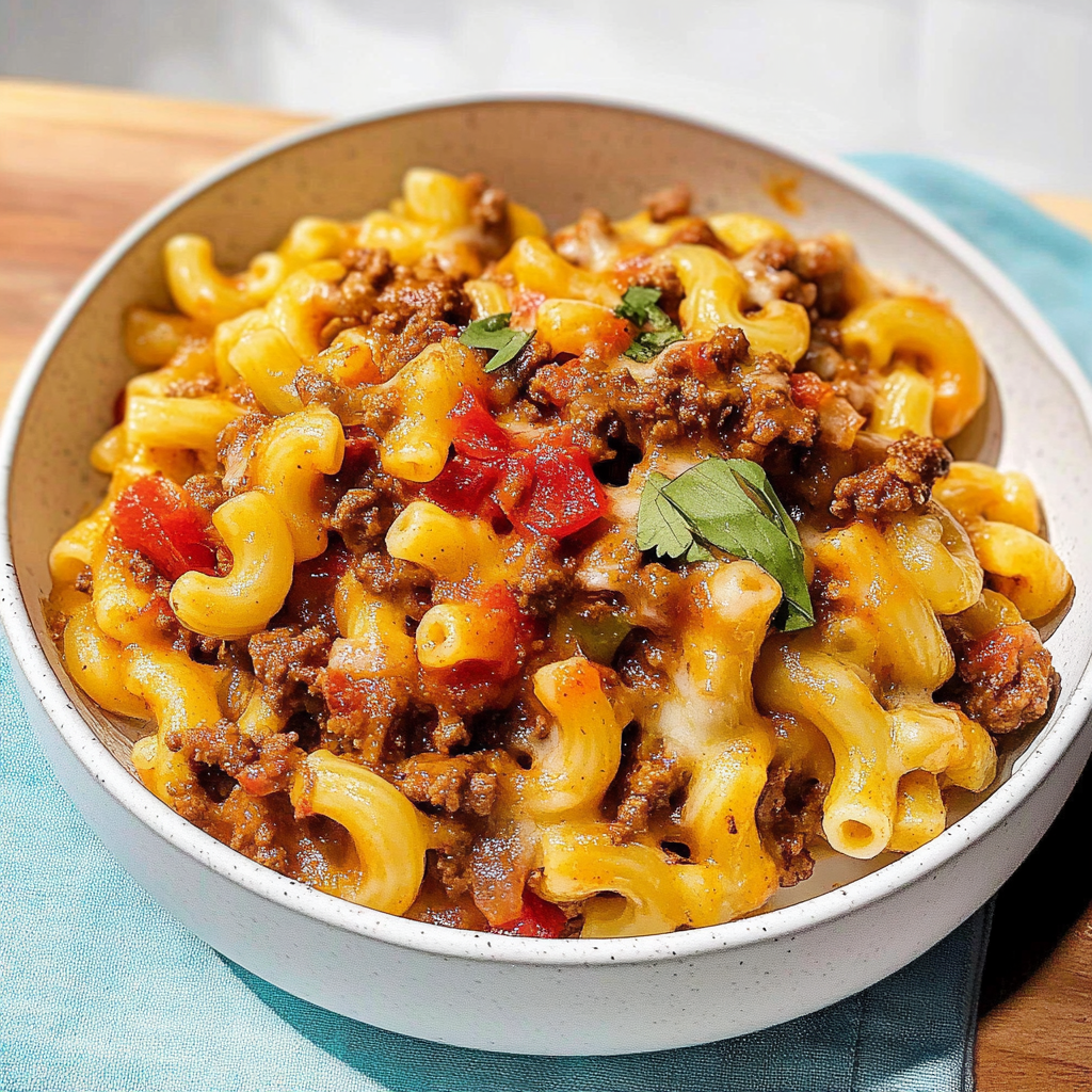 Recipe preparation for Chili Mac