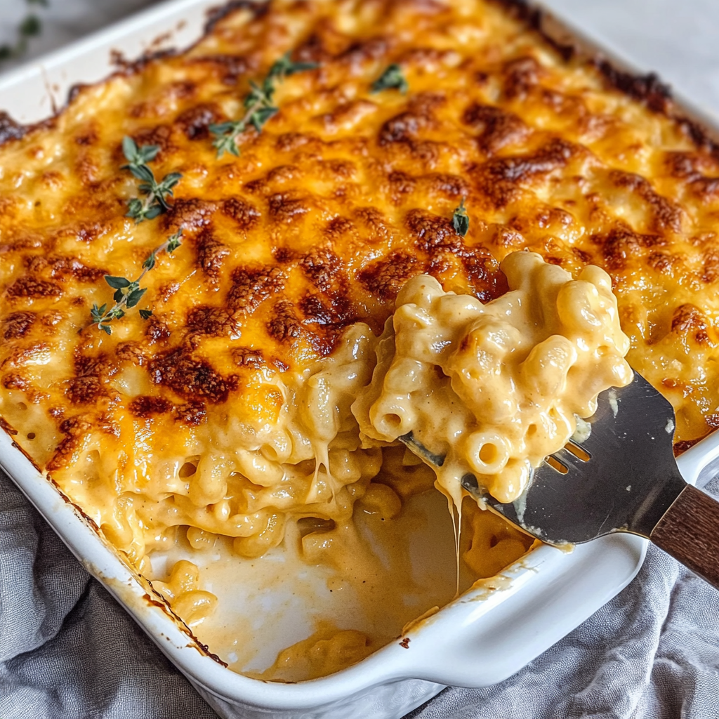 Recipe preparation for Delicious Baked Mac and Cheese Recipe