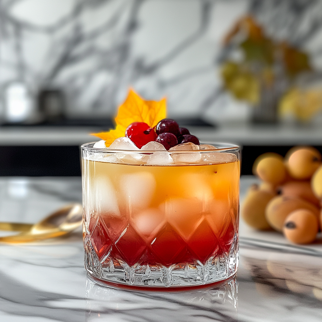 Recipe preparation for Autumn Gin Sour