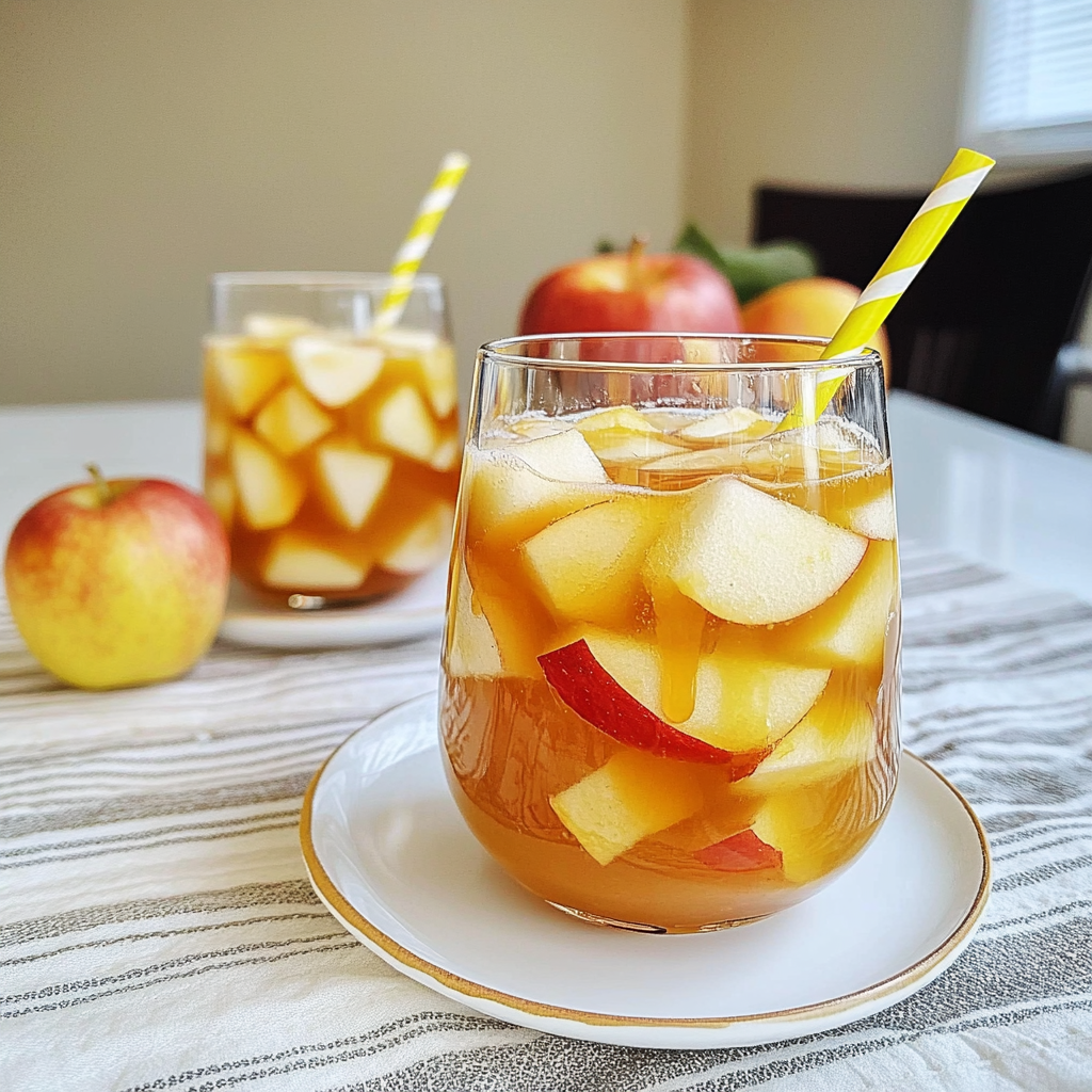 Recipe preparation for Caramel Apple Sangria