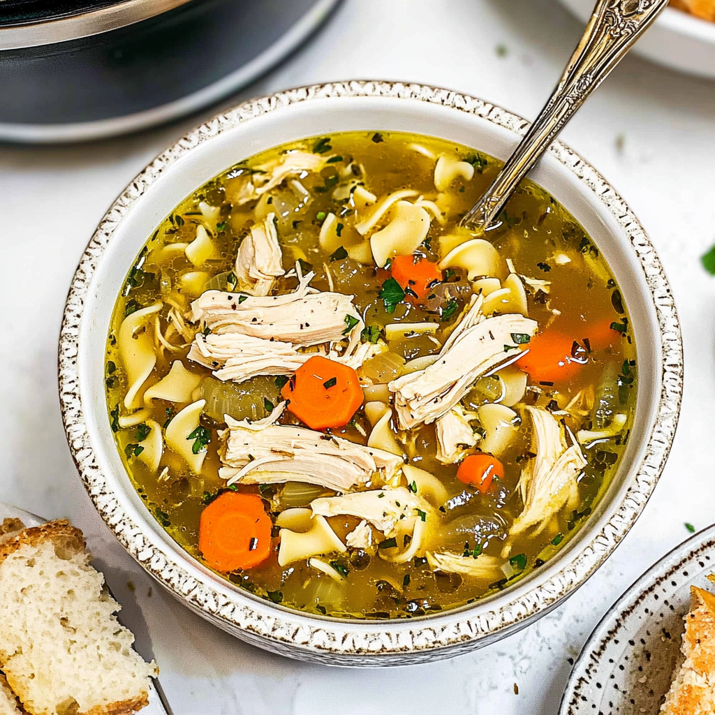 Recipe preparation for Instant Pot Chicken Noodle Soup