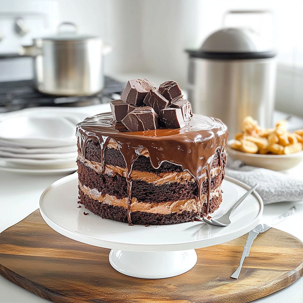 Recipe preparation for Hot Cocoa Layer Cake