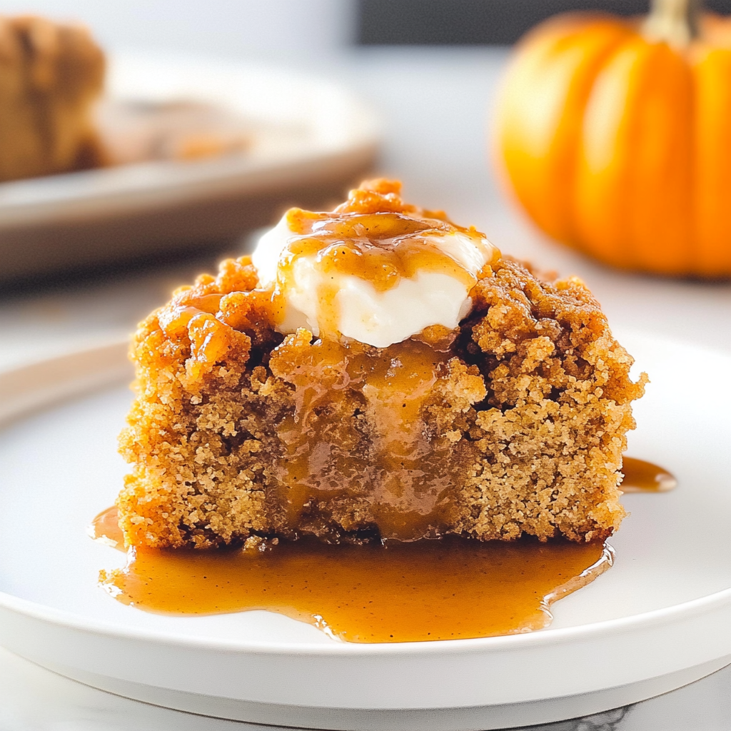 Recipe preparation for pumpkin dump cake
