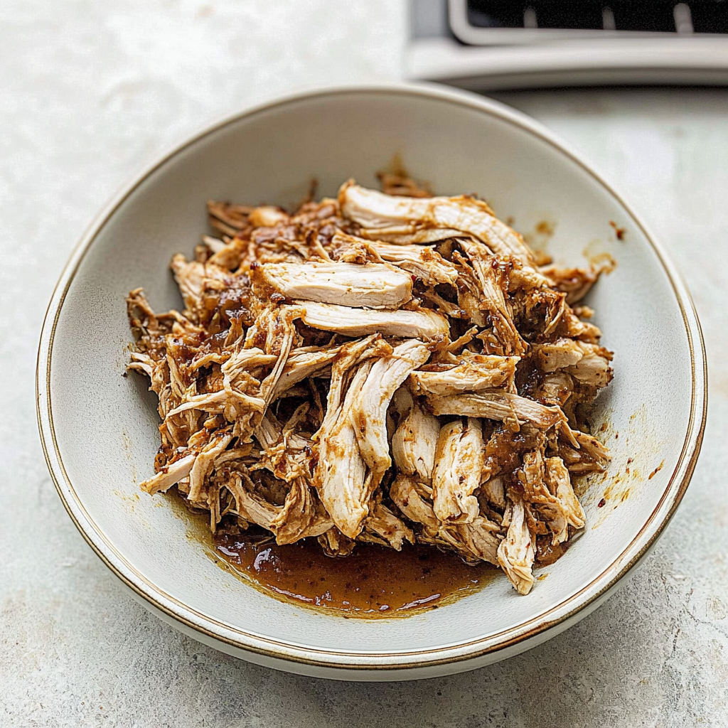 Recipe preparation for Caribbean Jerk Pulled Chicken