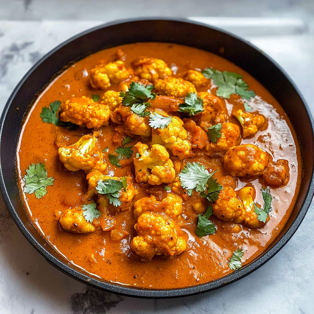 Recipe preparation for Indian Butter Cauliflower Curry