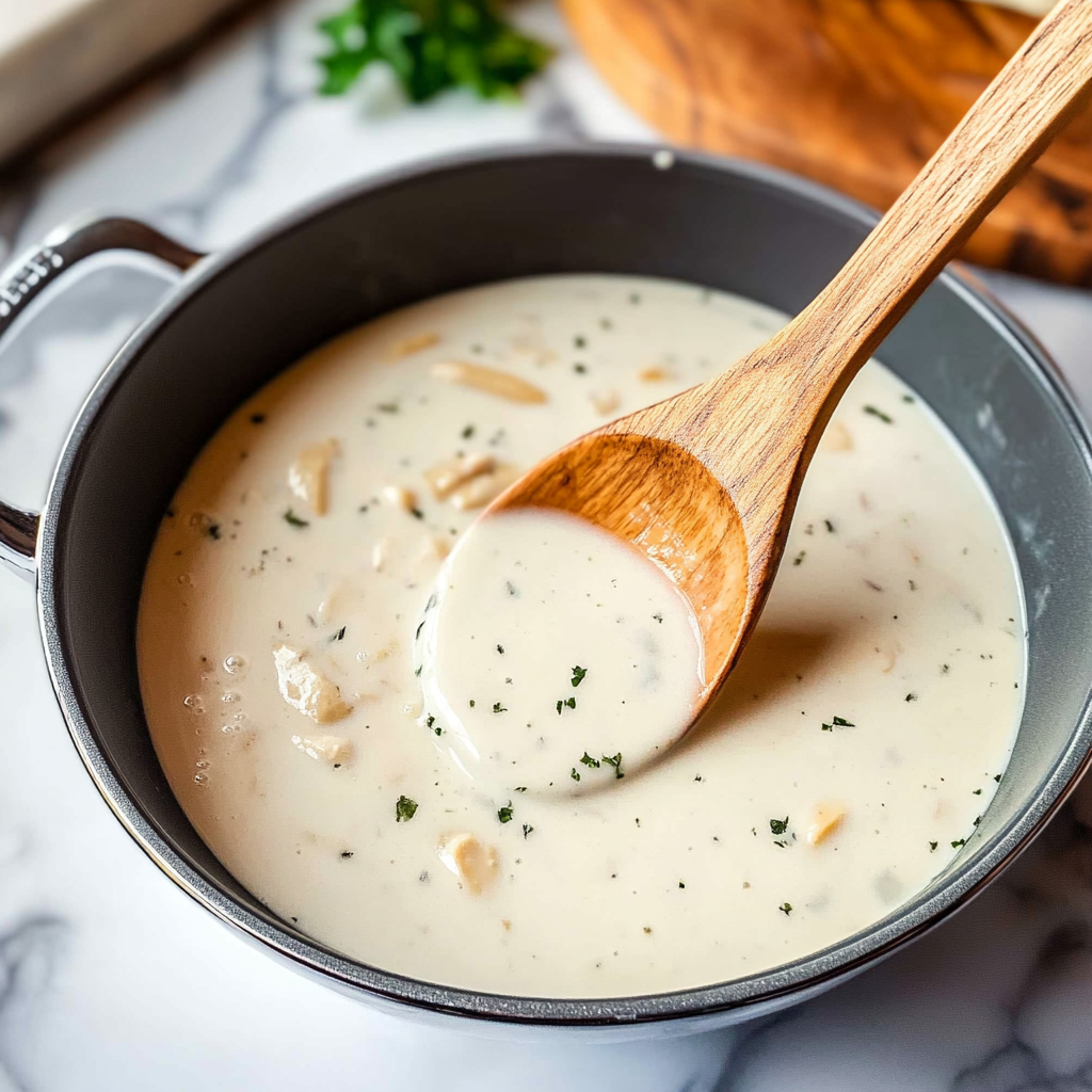 Recipe preparation for homemade cream of chicken soup