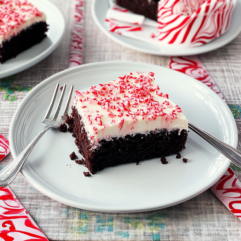 Recipe preparation for Chocolate Peppermint Cake