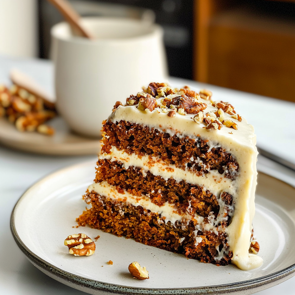 Recipe preparation for Spiced Carrot Walnut Cake