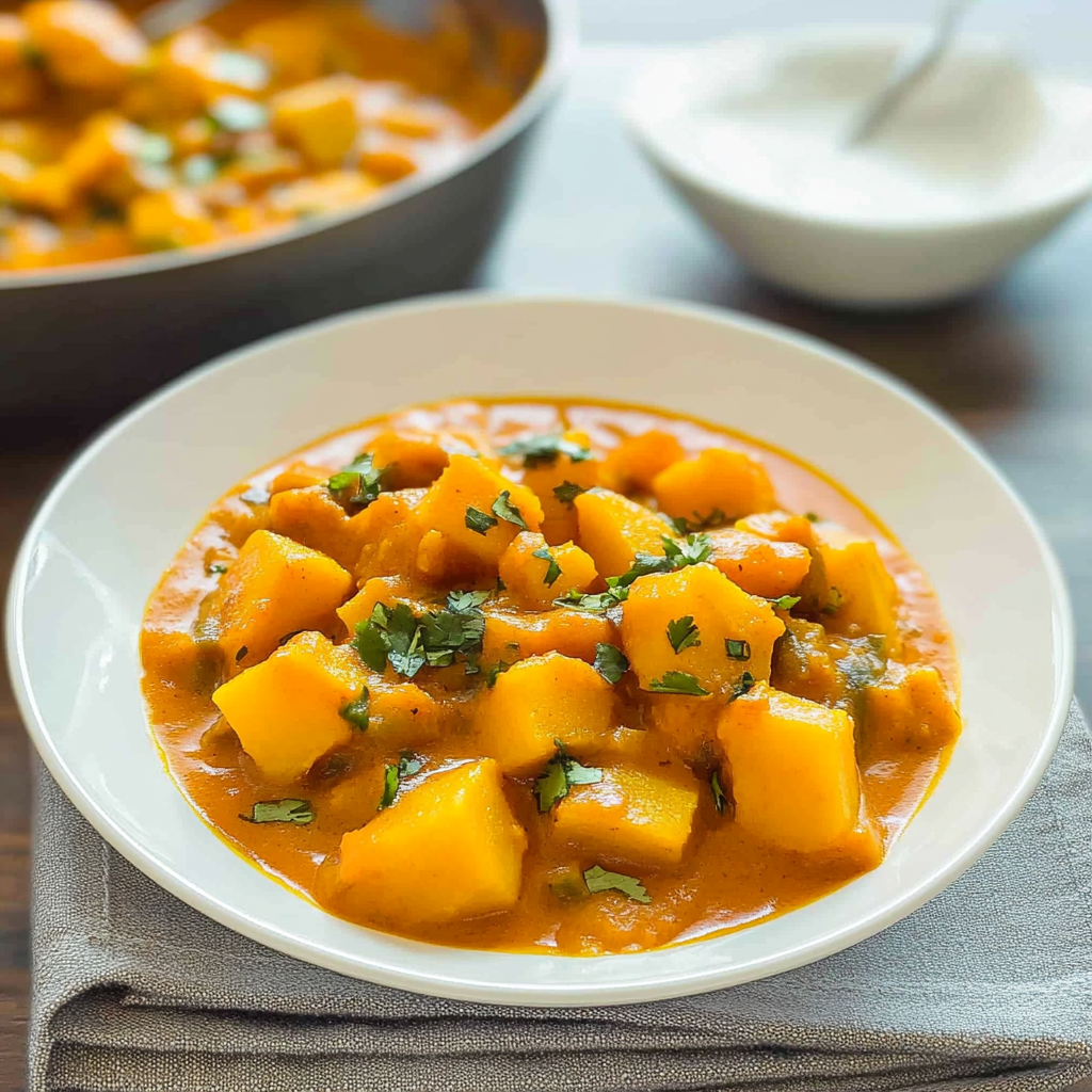 Recipe preparation for Butternut Squash Coconut Curry