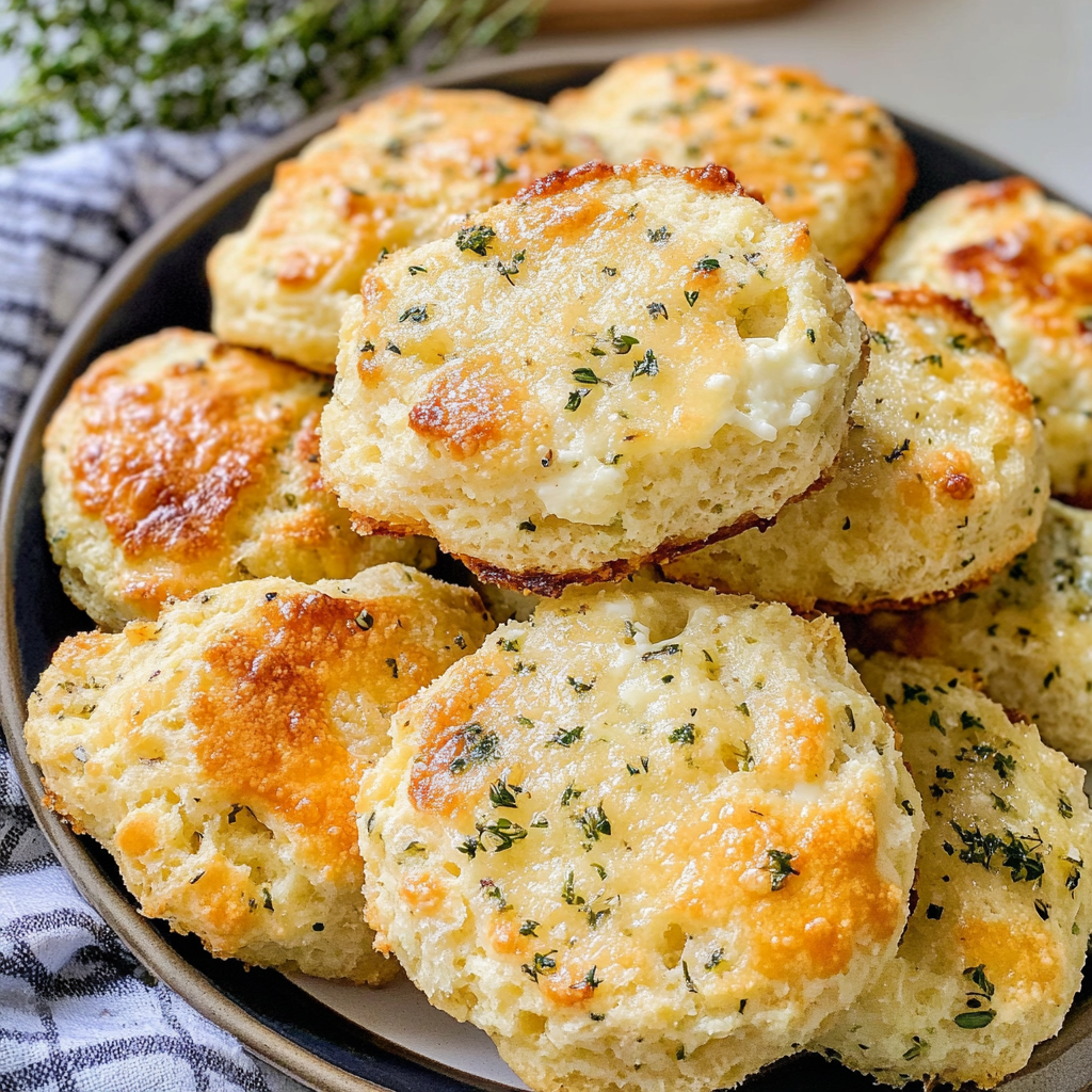 Recipe preparation for Cottage Cheese and Herb Biscuits