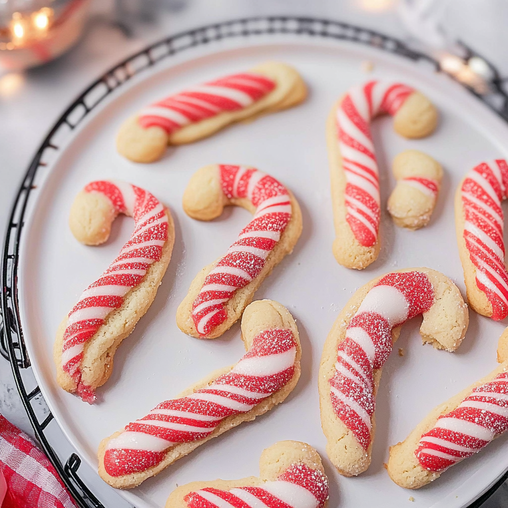 Recipe preparation for candy cane cookies