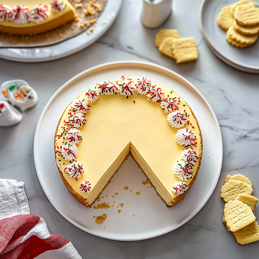 Recipe preparation for Sugar Cookie Cheesecake