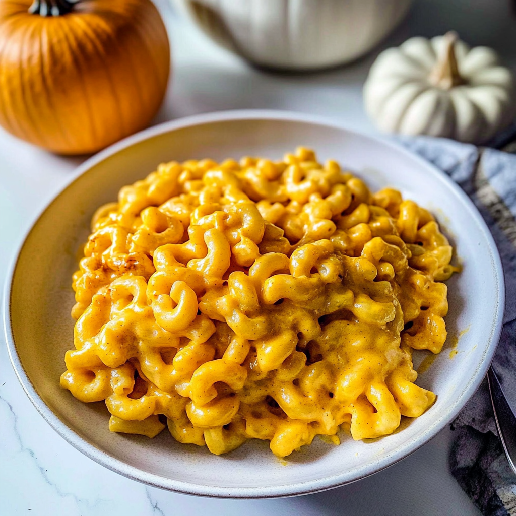 Recipe preparation for Pumpkin Mac & Cheese