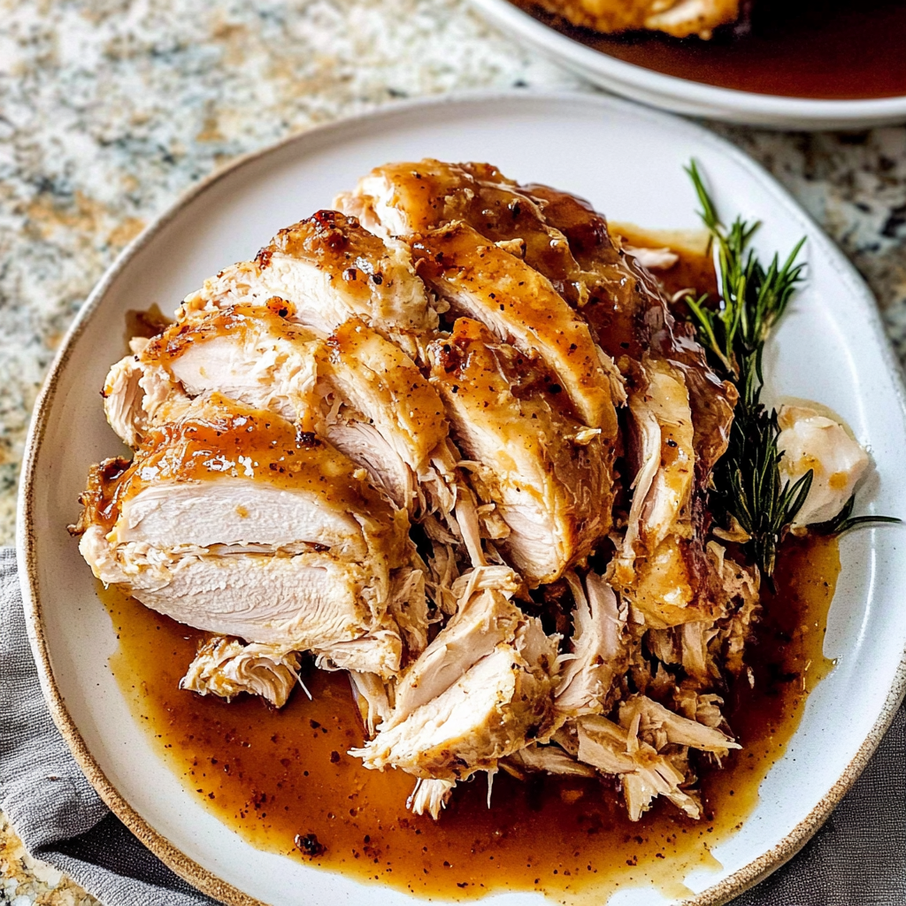 Recipe preparation for Maple Brown Sugar Pulled Turkey
