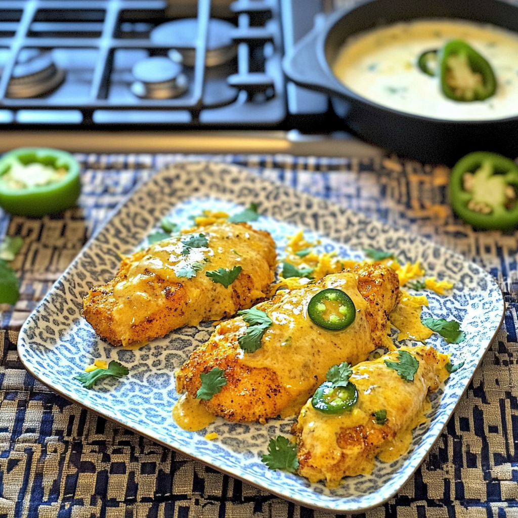 Recipe preparation for Jalapeño Cheddar Chicken