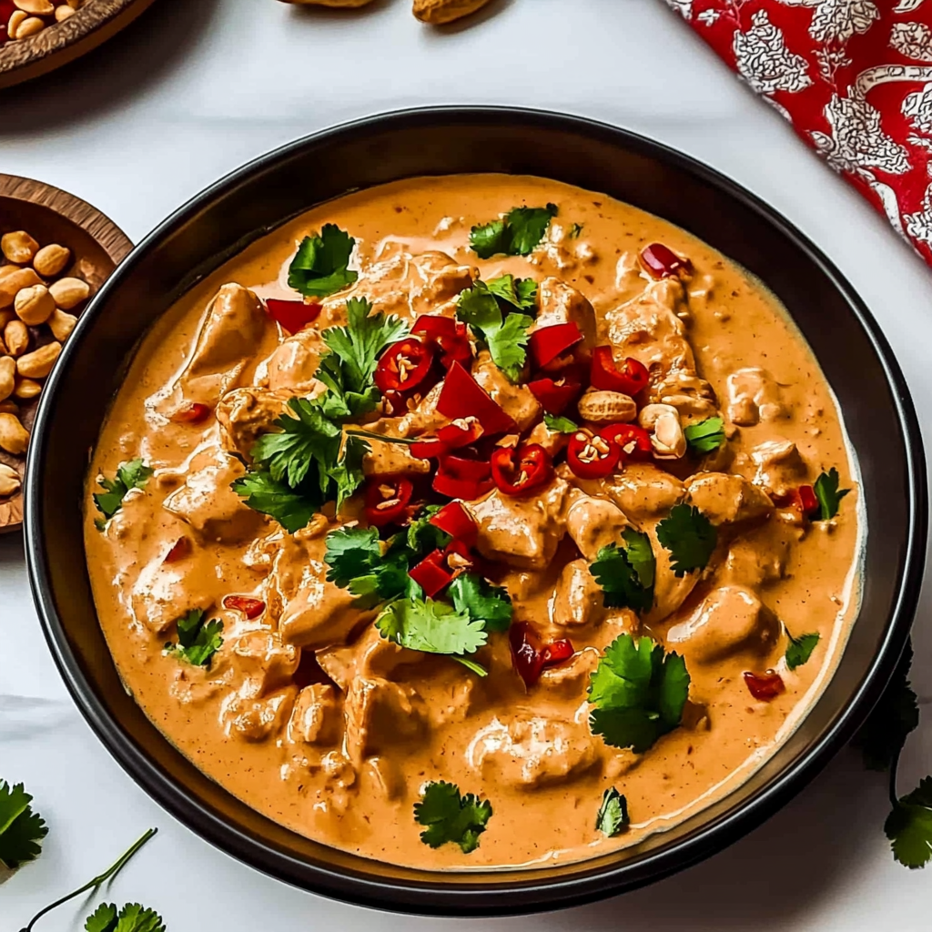 Recipe preparation for Thai Peanut Curry Chicken