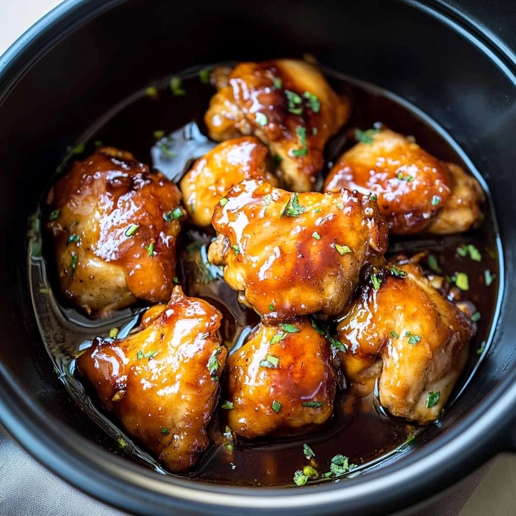 Recipe preparation for Slow Cooker Honey Garlic Chicken