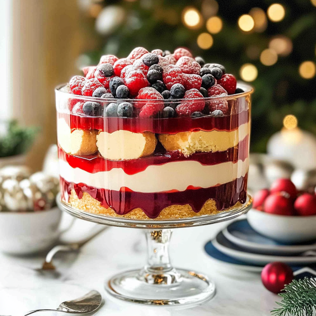 Recipe preparation for Christmas Festive Trifle