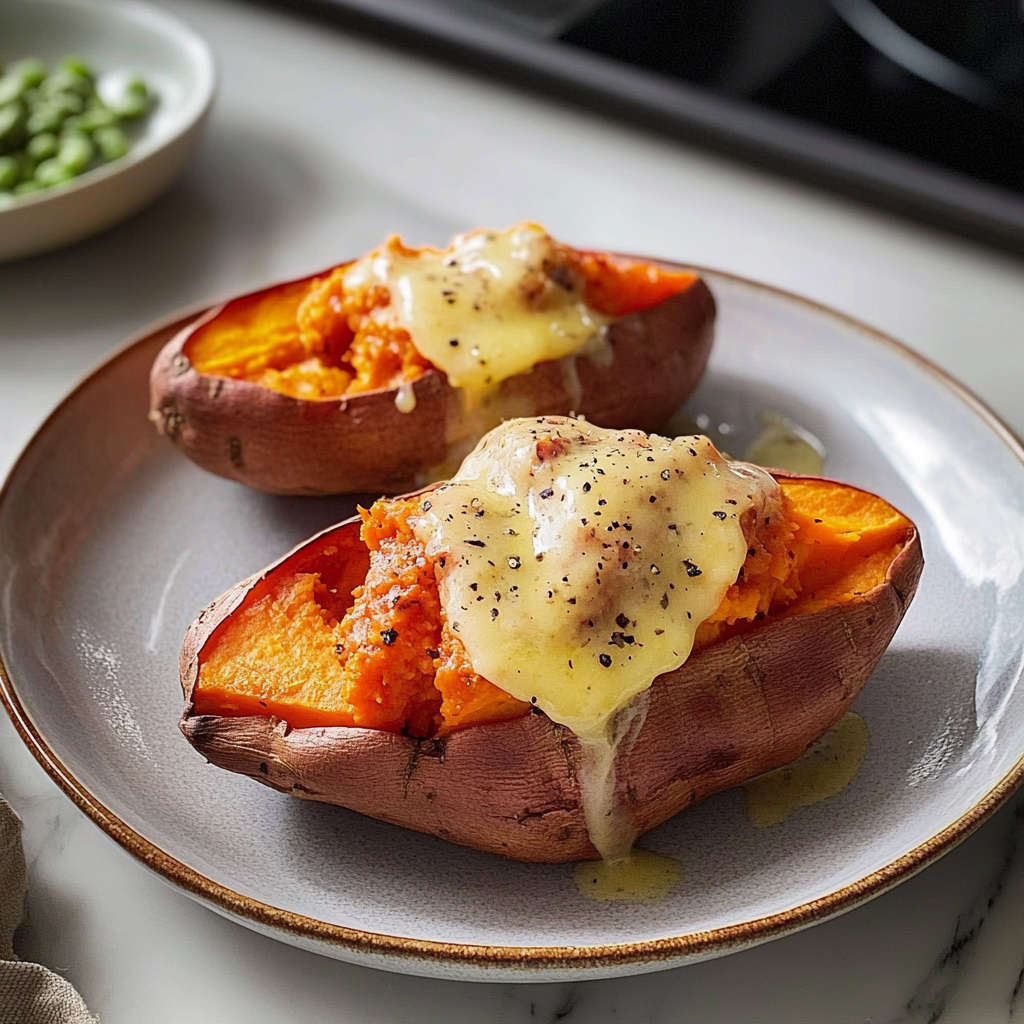 Recipe preparation for Baked Sweet Potatoes