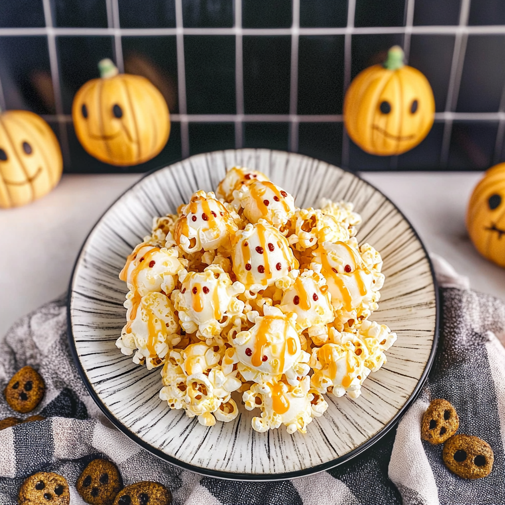 Recipe preparation for Mummy Popcorn