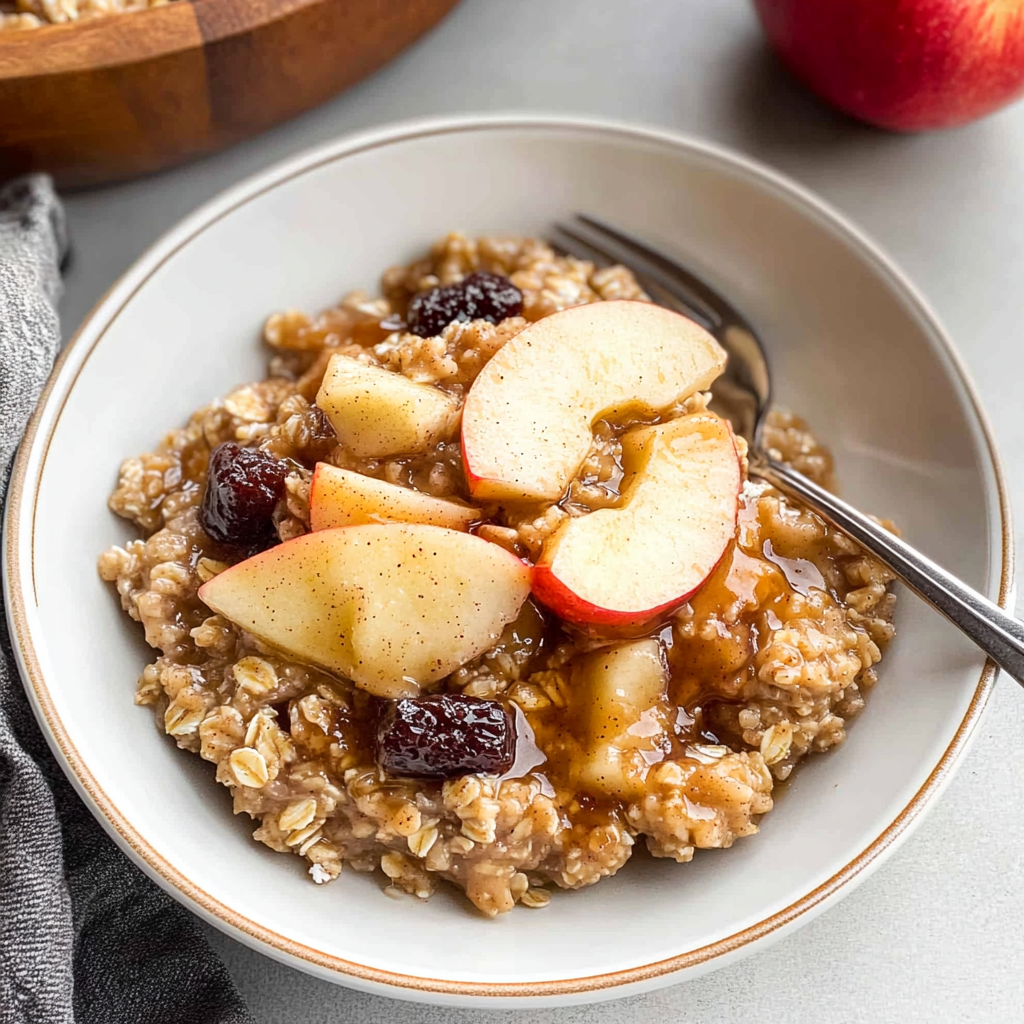Recipe preparation for Slow Cooker Apple Cinnamon Oatmeal