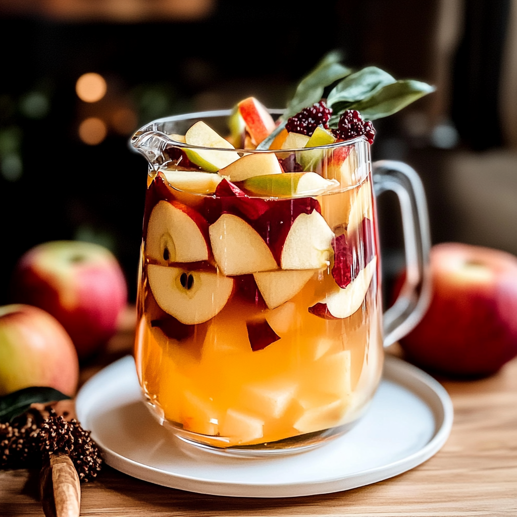 Recipe preparation for Apple Cider Sangria