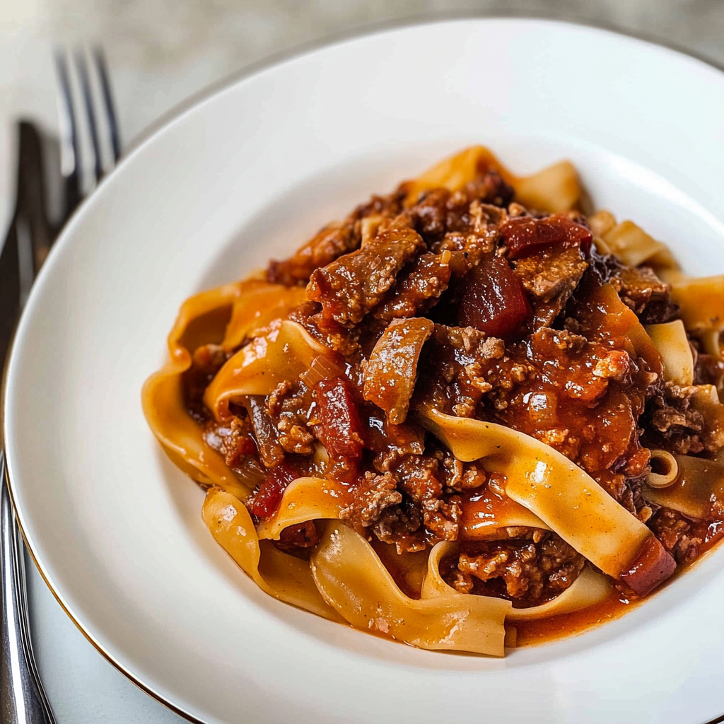 Recipe preparation for Lamb Ragu
