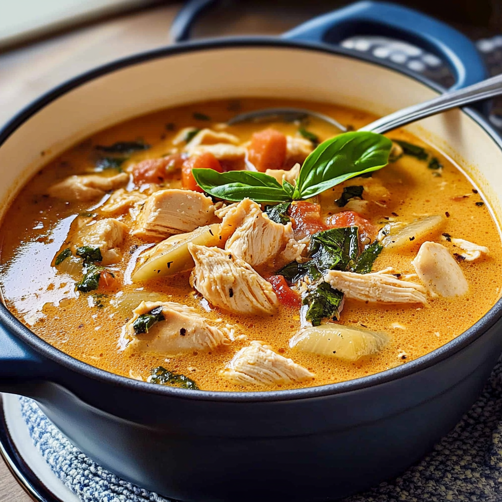 Recipe preparation for Marry Me Chicken Soup