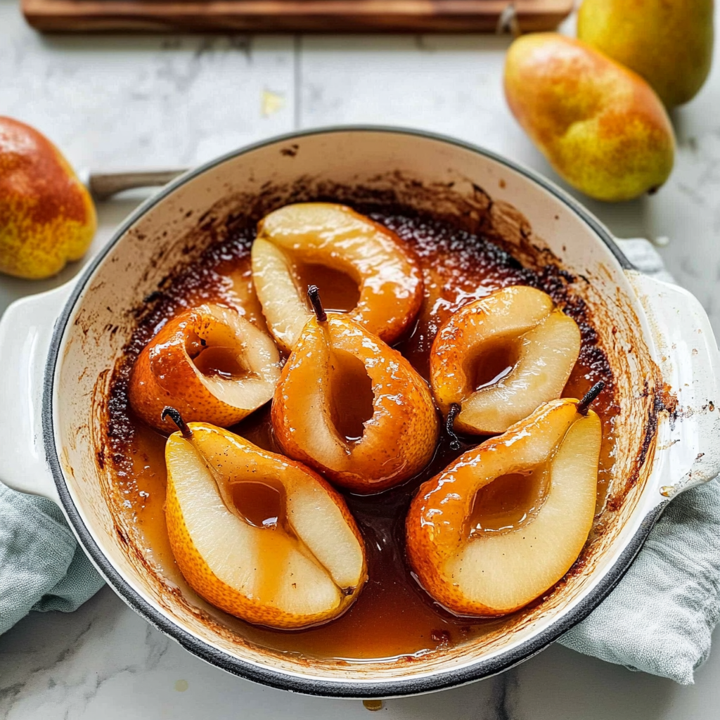 Recipe preparation for baked pears