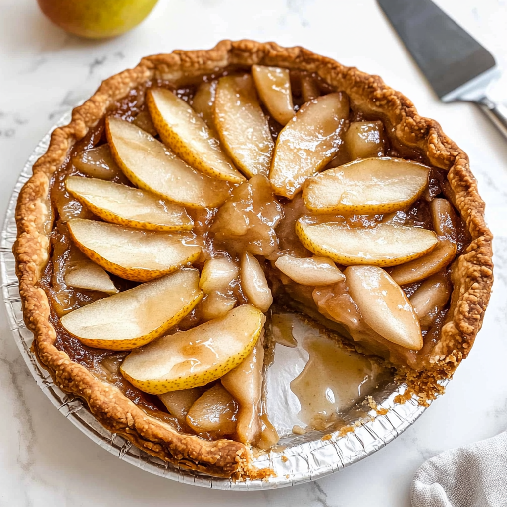 Recipe preparation for pear pie