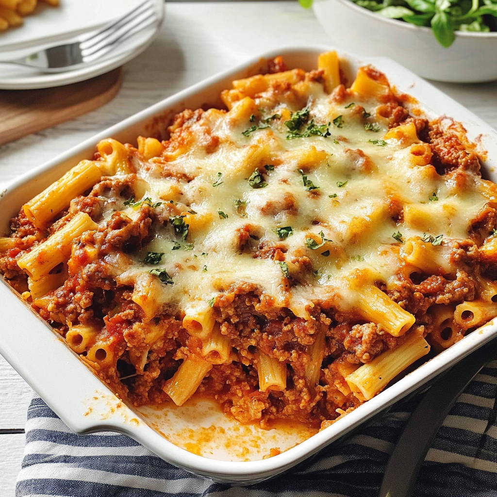 Recipe preparation for Baked Ziti