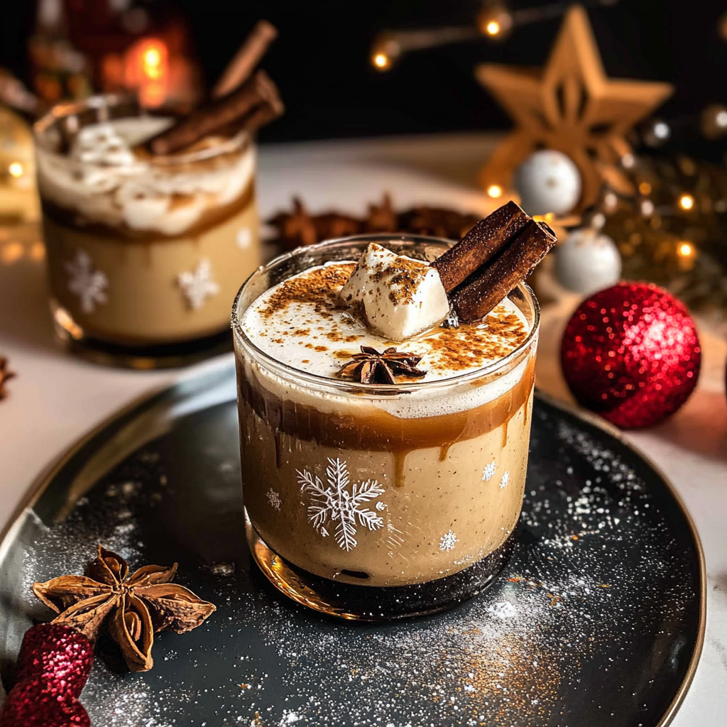 Recipe preparation for Christmas Vacation Dirty Chai Cocktail (with mocktail)