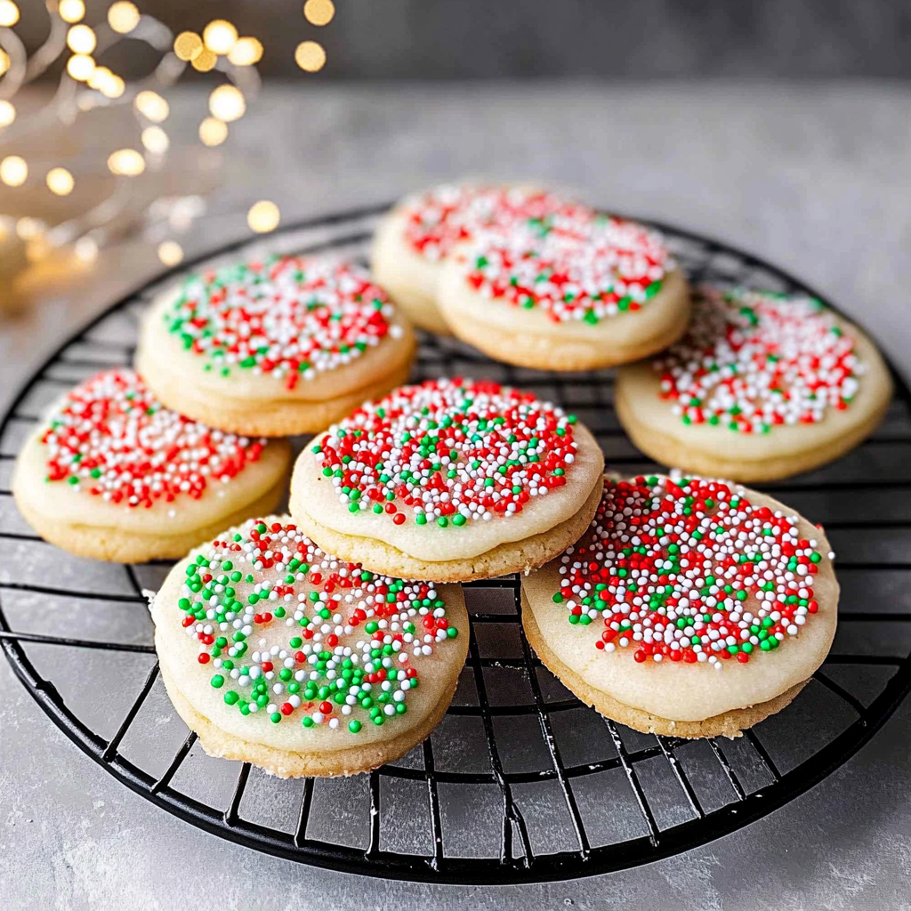 Recipe preparation for Stacked Christmas Sprinkle Cookies