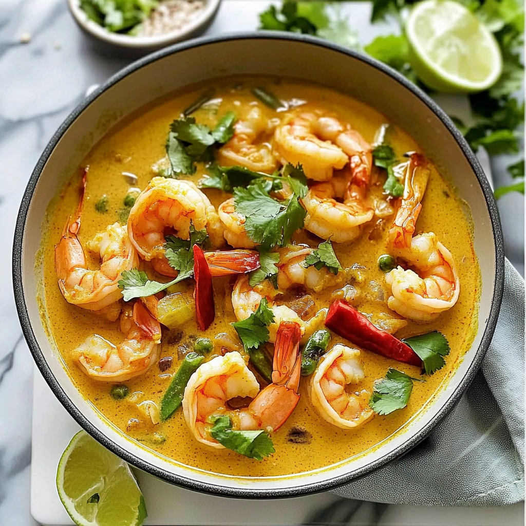 Recipe preparation for Easy Thai Shrimp Curry Recipe
