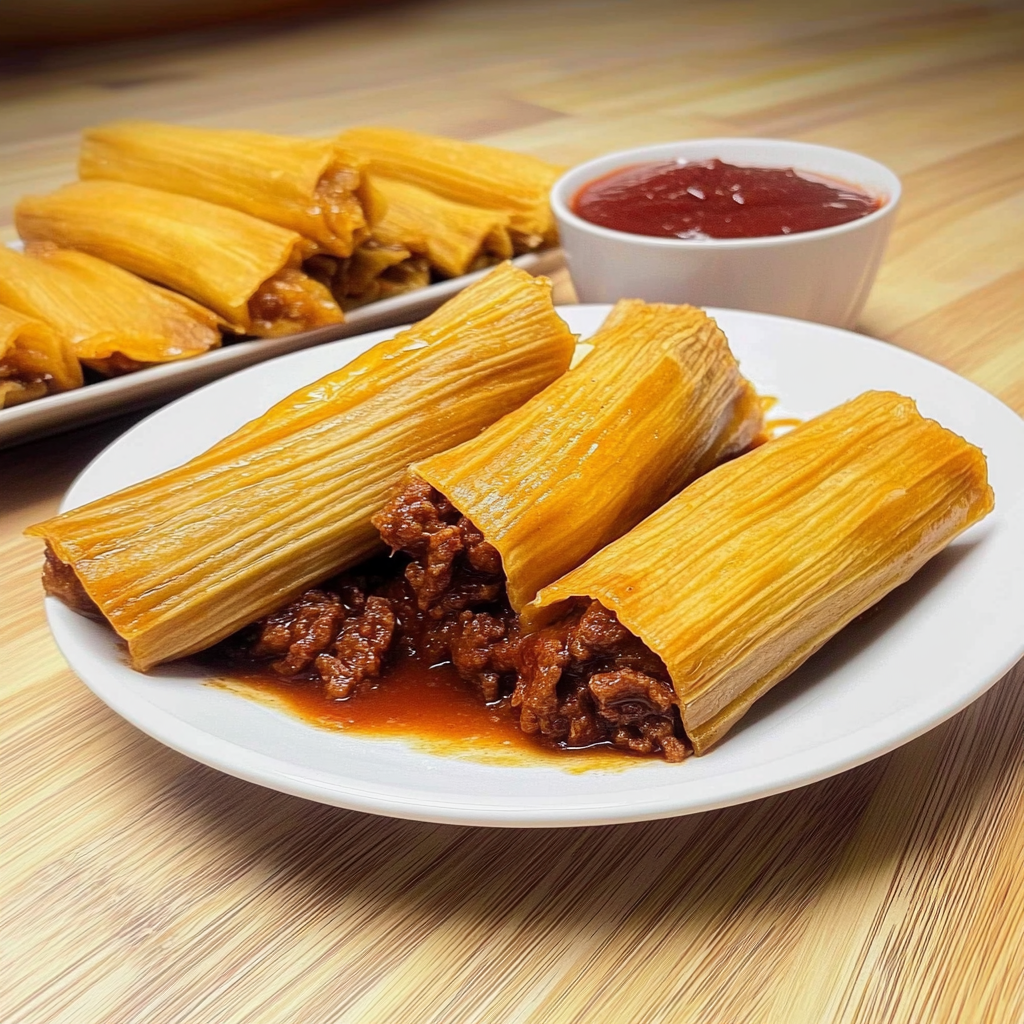 Recipe preparation for Beef Tamales
