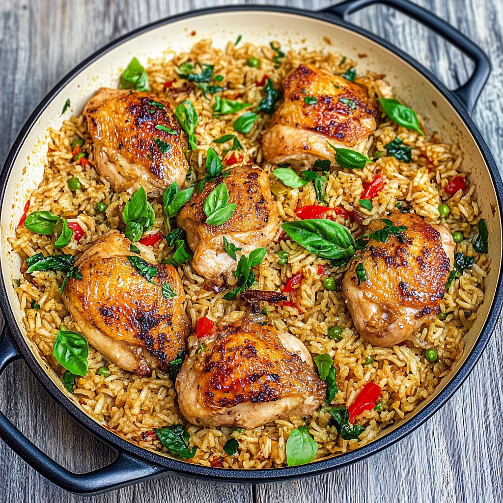 Recipe preparation for One Pot Chicken and Rice