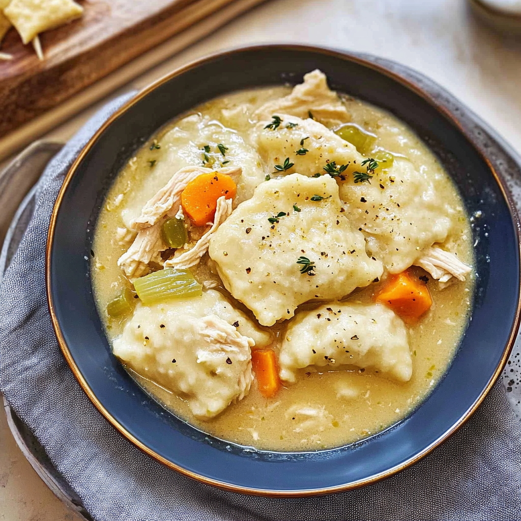 Recipe preparation for Slow Cooker Chicken and Dumplings