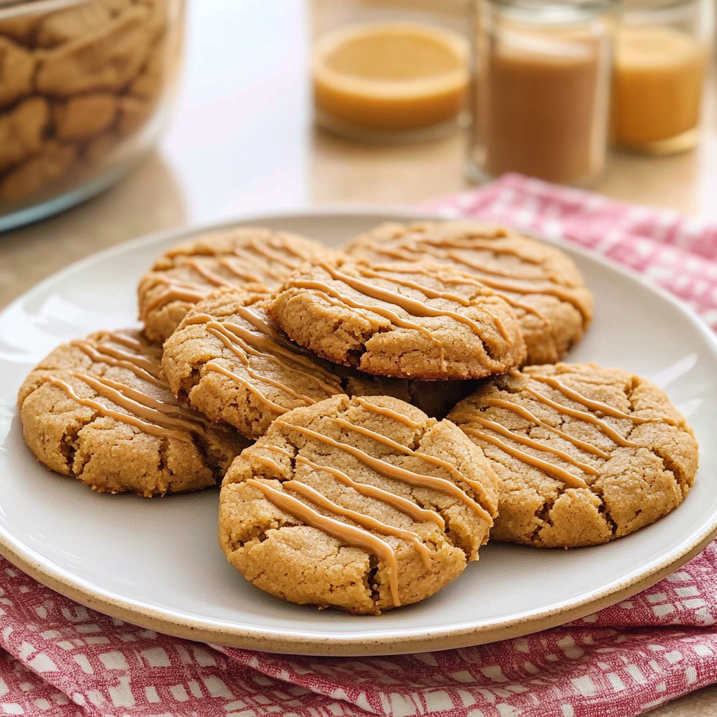 Recipe preparation for Keto-Friendly Peanut Butter Swirl Cookies