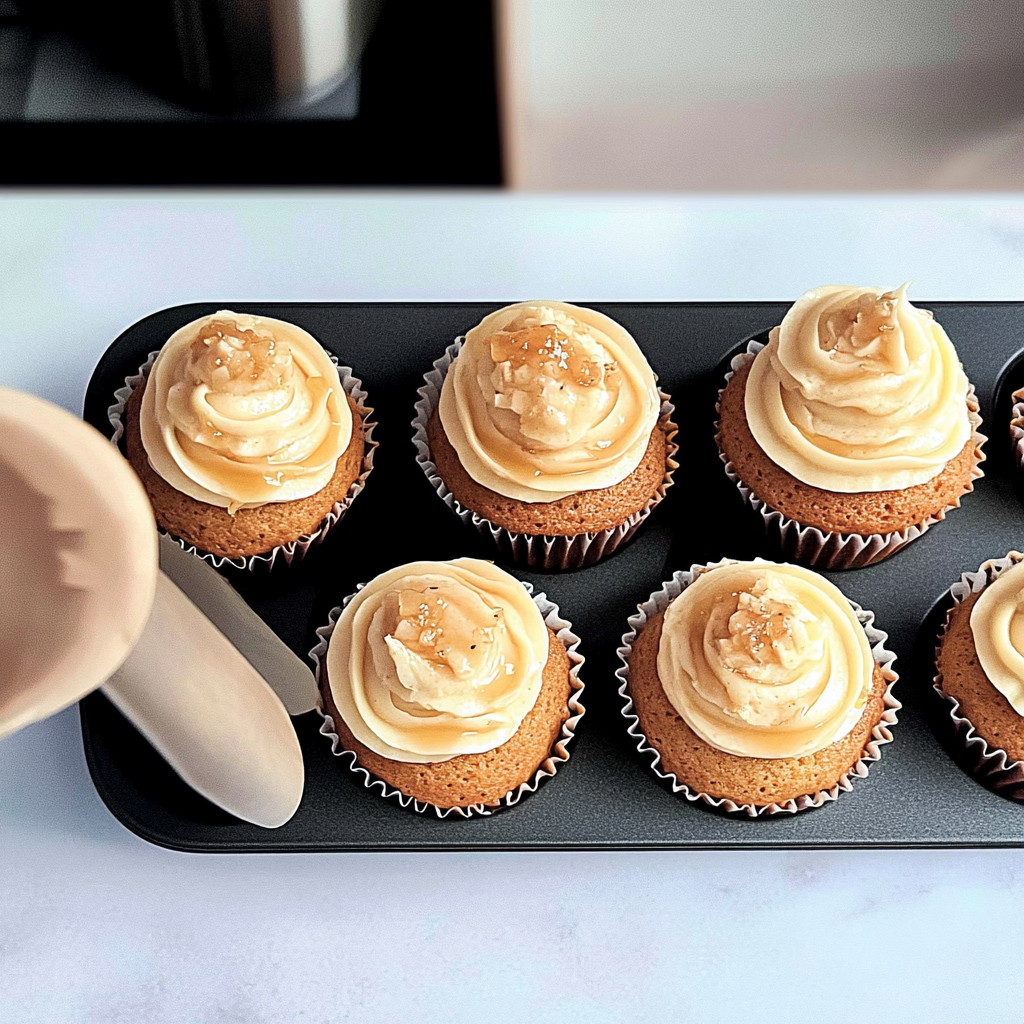 Recipe preparation for Apple Cupcakes with Maple Buttercream
