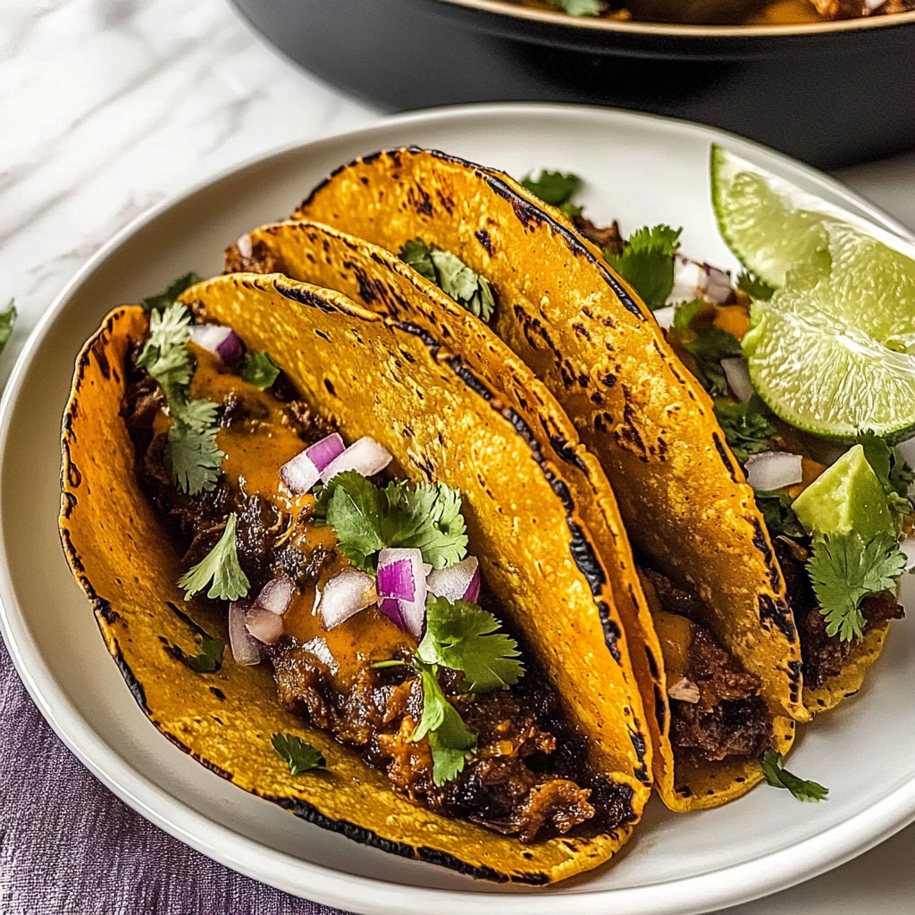 Recipe preparation for Crockpot Birria Tacos