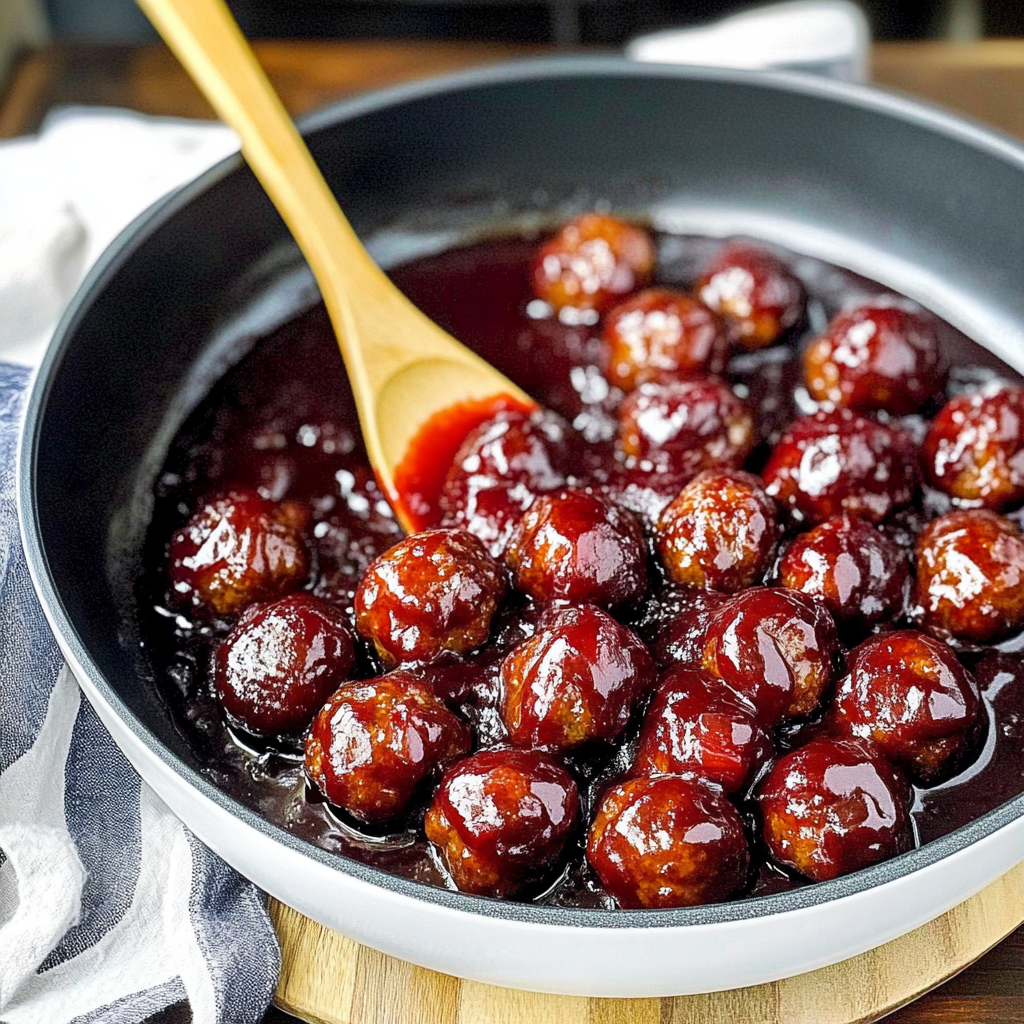Recipe preparation for cranberry meatballs crockpot