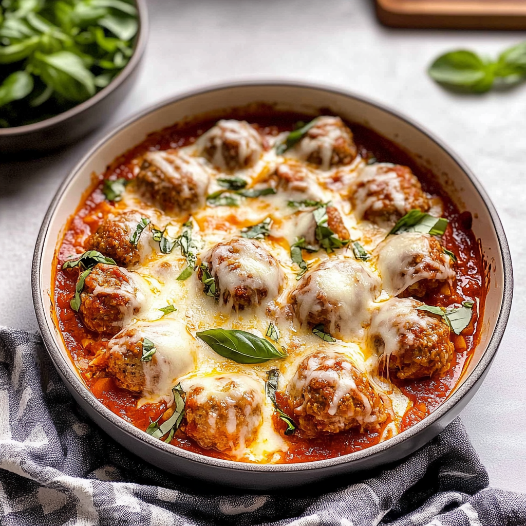 Recipe preparation for Meatball parmesan
