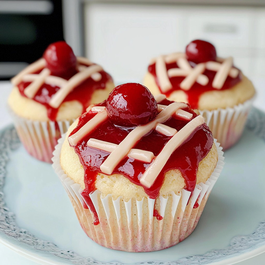Recipe preparation for Cherry Pie Cupcakes