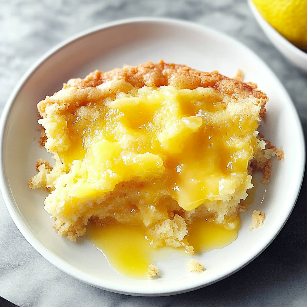 Recipe preparation for 5-Ingredient Lemon Dump Cake