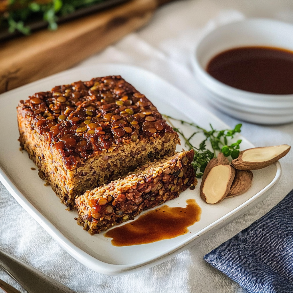 Recipe preparation for Vegetarian Lentil Nut Loaf