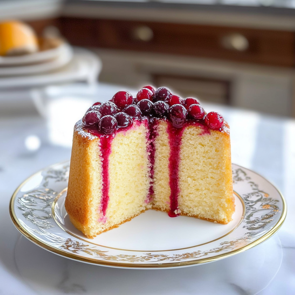 Recipe preparation for Cranberry Orange Brown Sugar Cake