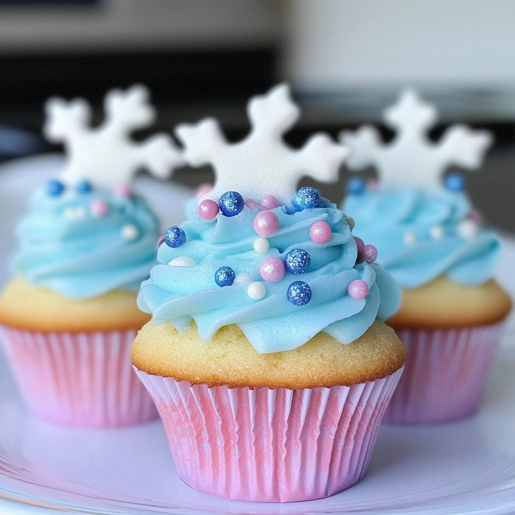 Recipe preparation for Frozen-Themed Cupcakes