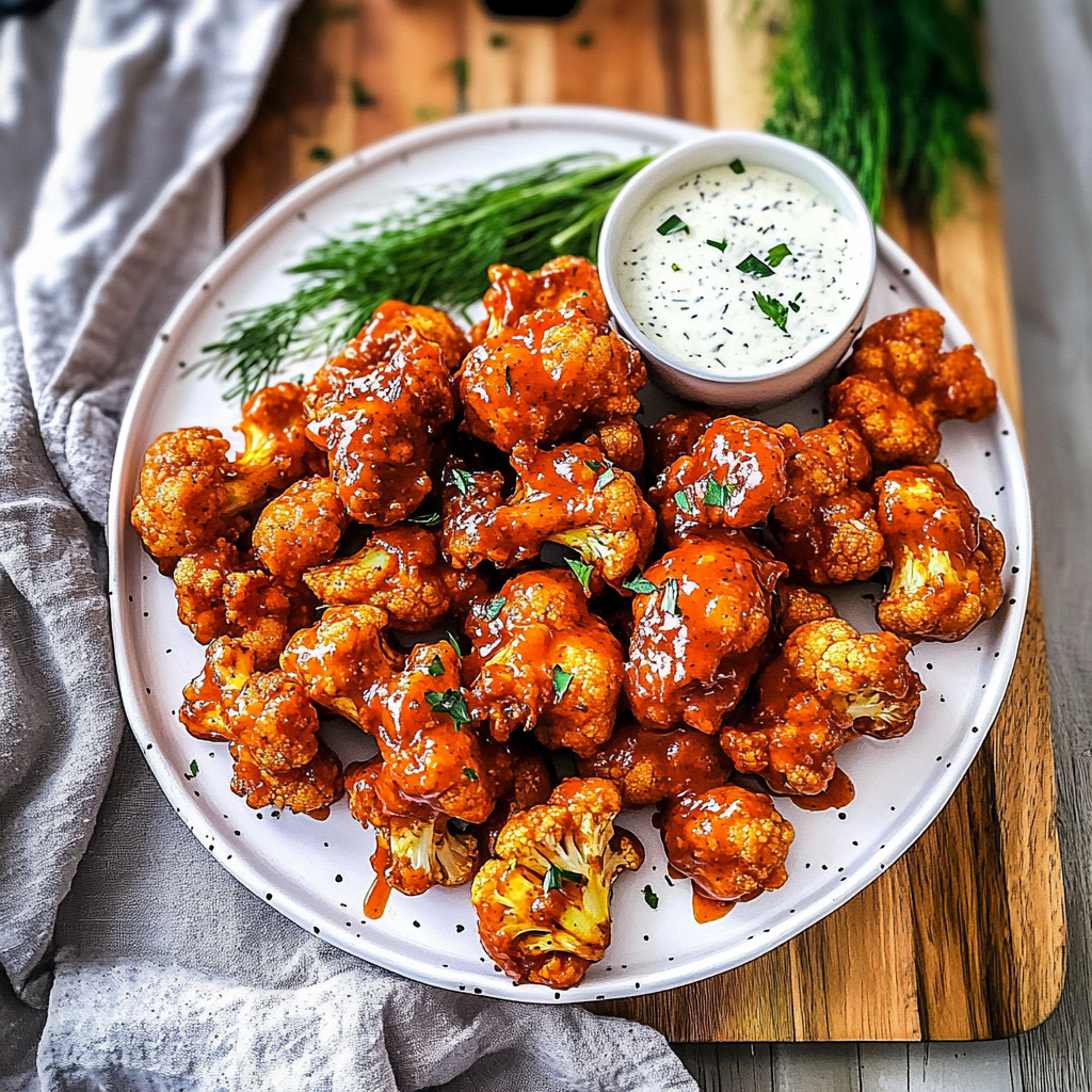 Recipe preparation for Sheet Pan Buffalo Cauliflower and Chicken Wings